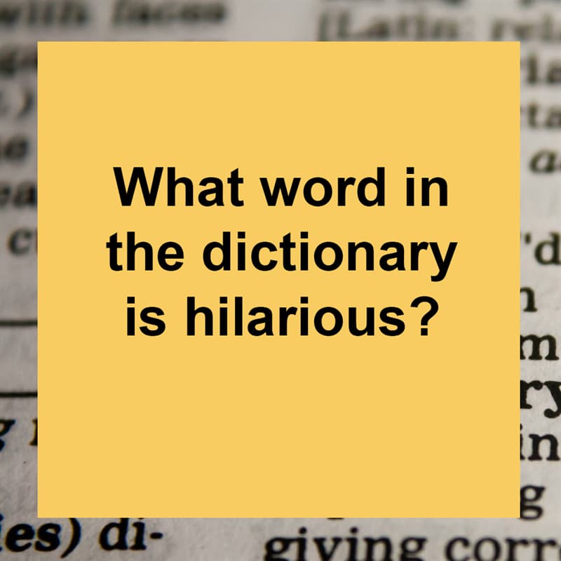 #7 IQ Story: What word in the dictionary is hilarious?