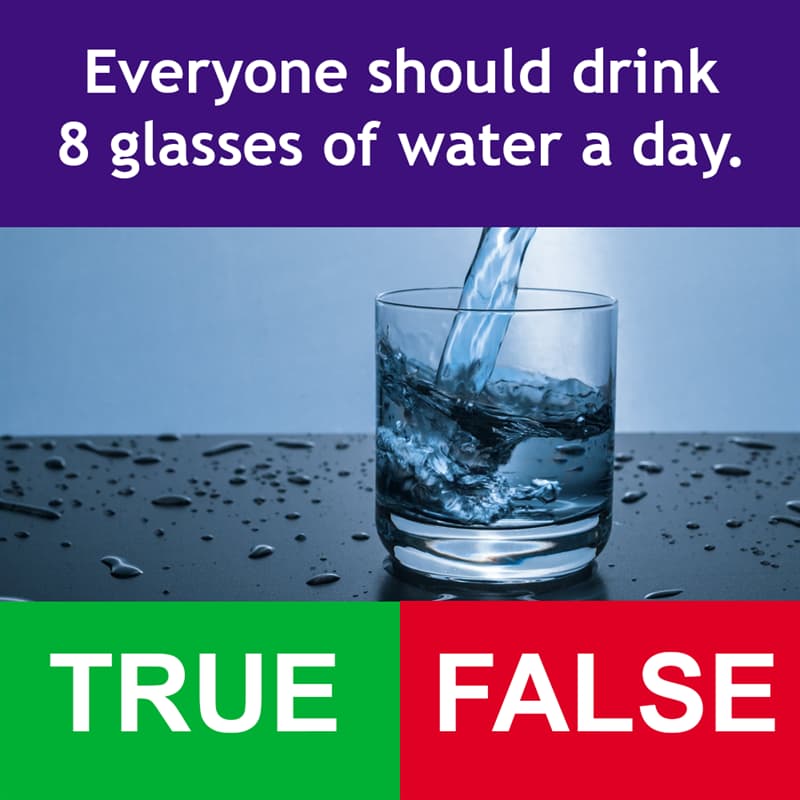 #1 Science Story: Everyone should drink 8 glasses of water a day.