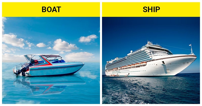difference in yacht and ship