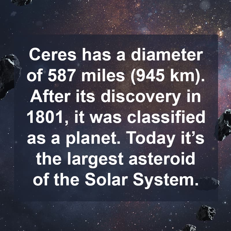 #1 The first asteroid was discovered more than 200 years ago Science Story: Little-known facts about asteroids Ceres