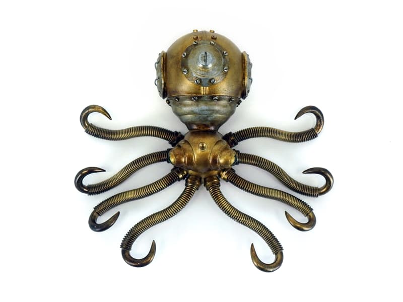 #2 Recycled materials can turn into octopus animals Story: artworks out of recycled material - the best hobby