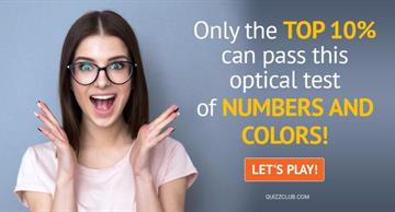 IQ Quiz Test: Only The Top 10% Can Pass This Optical Test of Numbers and Colors!