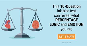 Personality Quiz Test: This 10-Question Ink Blot Test Can Reveal What Percentage Logic And Emotion You Are