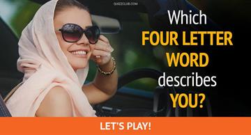 Personality Quiz Test: Which 4 Letter Word Perfectly Describes You?