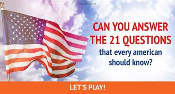 knowledge Quiz Test: Can You Answer The 21 Questions That Every American Should Know?