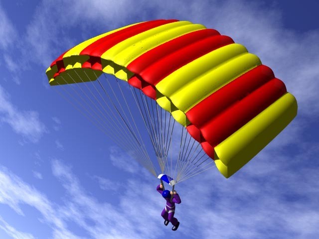 Who was the first to design the parachute?