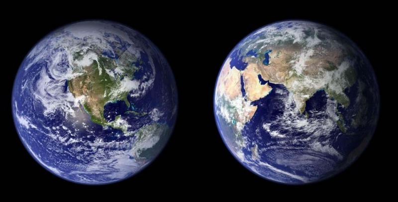 What divides the Earth into the east and west hemisphere?