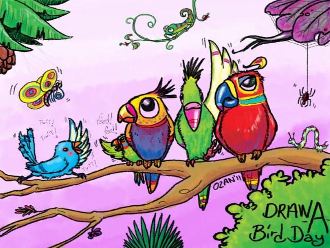 Society Trivia Question: When did the story of Draw A Bird Day start? Society Trivia Question: When did the story of Draw A Bird Day start?