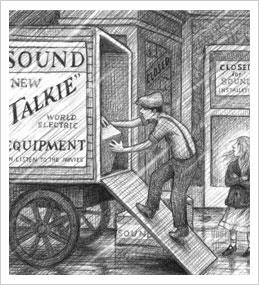 When movies were being developed with sound, what were they called?