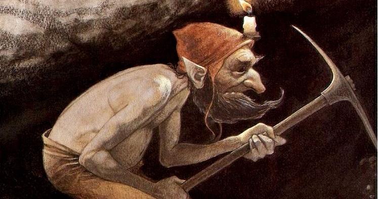 What chemical element was named after an evil underground dwarf?