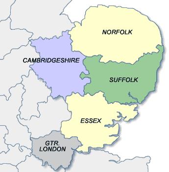 Geography Trivia Question: The English county of Norfolk (from the English words "North Folk") lies, logically, to the north of the county of Suffolk ("South Folk"). But where in the world does Norfolk lie south of Suffolk? Geography Trivia Question: The English county of Norfolk (from the English words "North Folk") lies, logically, to the north of the county of Suffolk ("South Folk"). But where in the world does Norfolk lie south of Suffolk?