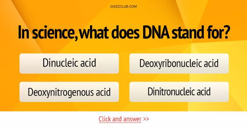 dna stands for wrong answer