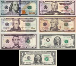 How many denominations of currency has the United States printed for general circulation that have been larger than $20?