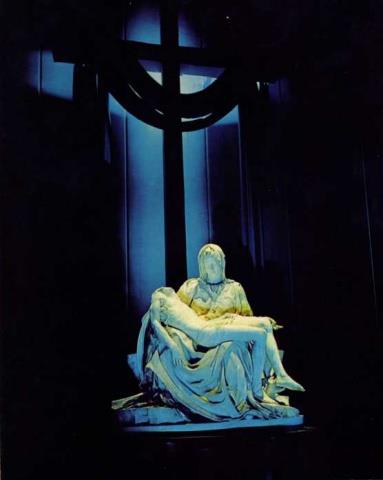 One of the NY Worlds fair's most popular exhibits was the Vatican Pavilion, where Michelangelo's Pietà was displayed and brought in from St Peter's Basilica with the permission of Pope John XXIII. One of the NY Worlds fair's most popular exhibits was the Vatican Pavilion, where Michelangelo's Pietà was displayed and brought in from St Peter's Basilica with the permission of Pope John XXIII.