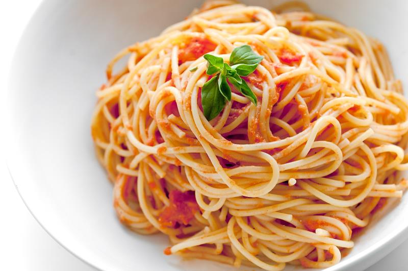 What does the word "spaghetti" originally mean?