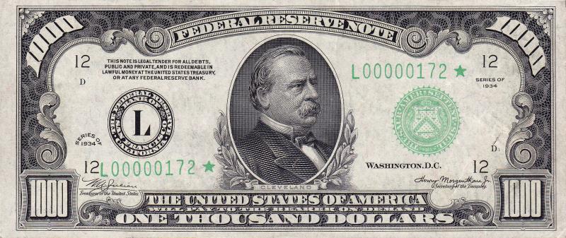 When did the United States last print a $1000 bill for general circulation? When did the United States last print a $1000 bill for general circulation?