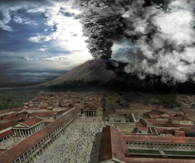 Which volcano is best known for its eruption in AD 79 that led to the destruction of the Roman cities of Pompeii and Herculaneum?