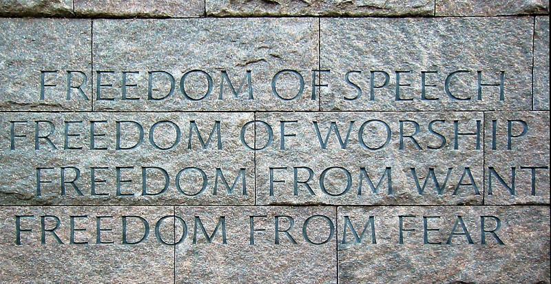 Who was the U.S. President that gave the Four Freedoms Speech?