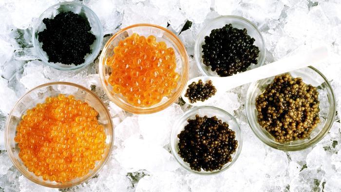 What color is premium top notch caviar?