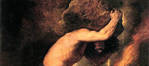 Who was the god in Greek mythology that condemned Sisyphus to roll a boulder up a hill for all eternity? Who was the god in Greek mythology that condemned Sisyphus to roll a boulder up a hill for all eternity?