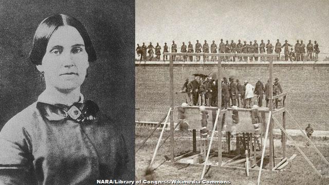 Why was Mary Surratt arrested and hanged after the shooting of President Lincoln?