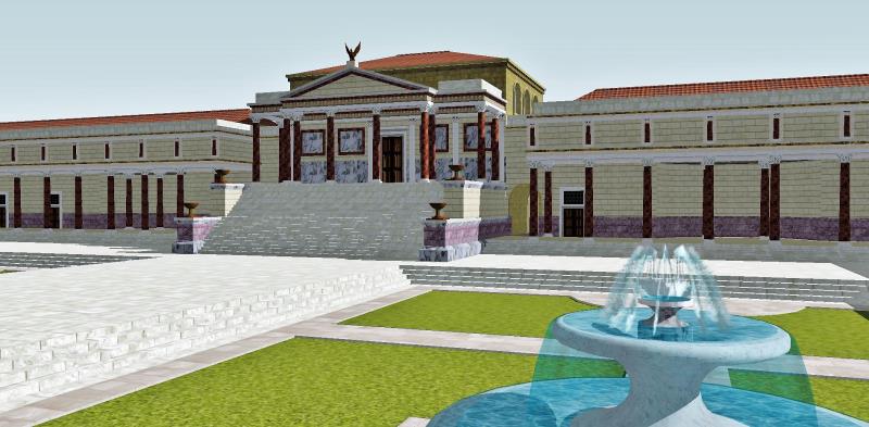 In 44 BC, Julius Caesar was killed in what building?