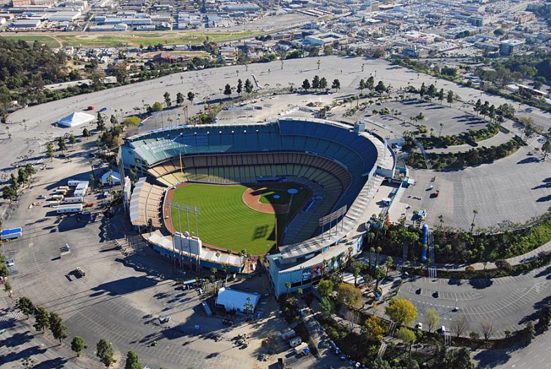In which US city is Dodger Stadium located?