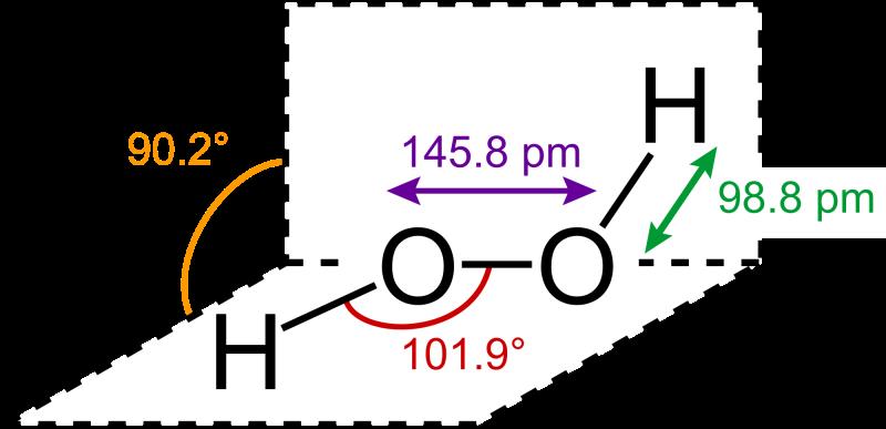What chemical compound has the formula H202?