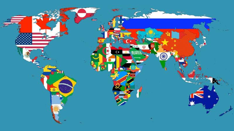 Which country has the most number of neighbours touching its borders?