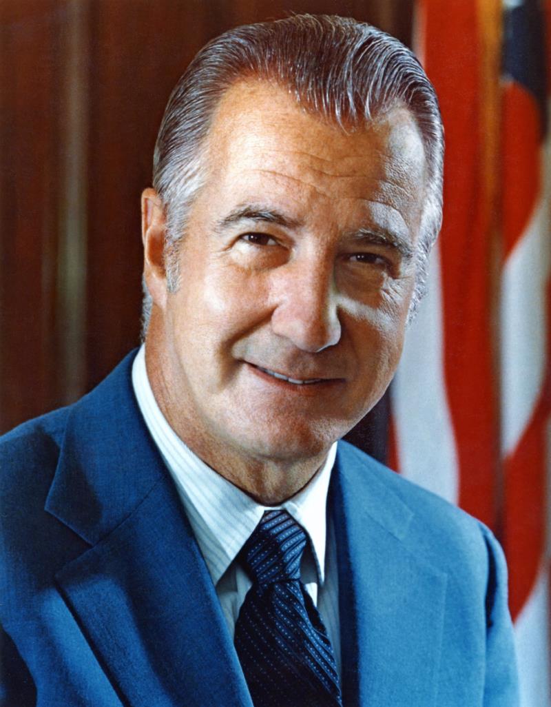 When did Vice President Spiro Agnew resign his office amidst a federal indictment?