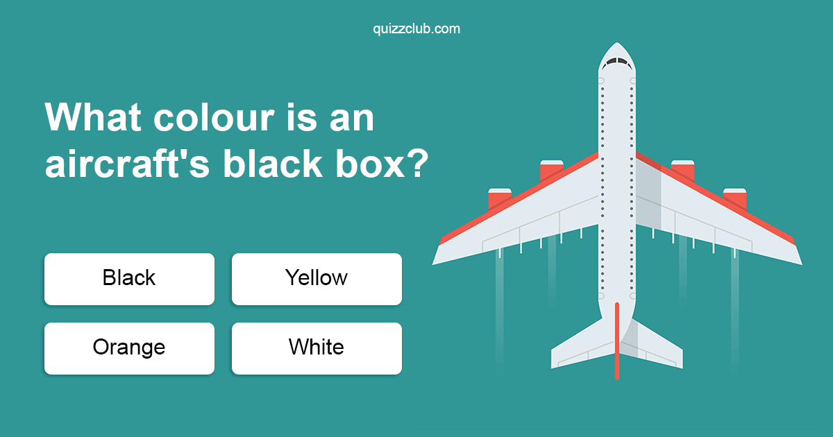 What Color Is An Airplane S Black Box Flight Recorder