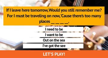 music Quiz Test: Finish The Song Lyrics Of These Iconic Songs
