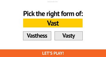 language Quiz Test: Pick The Right Form Of These Words