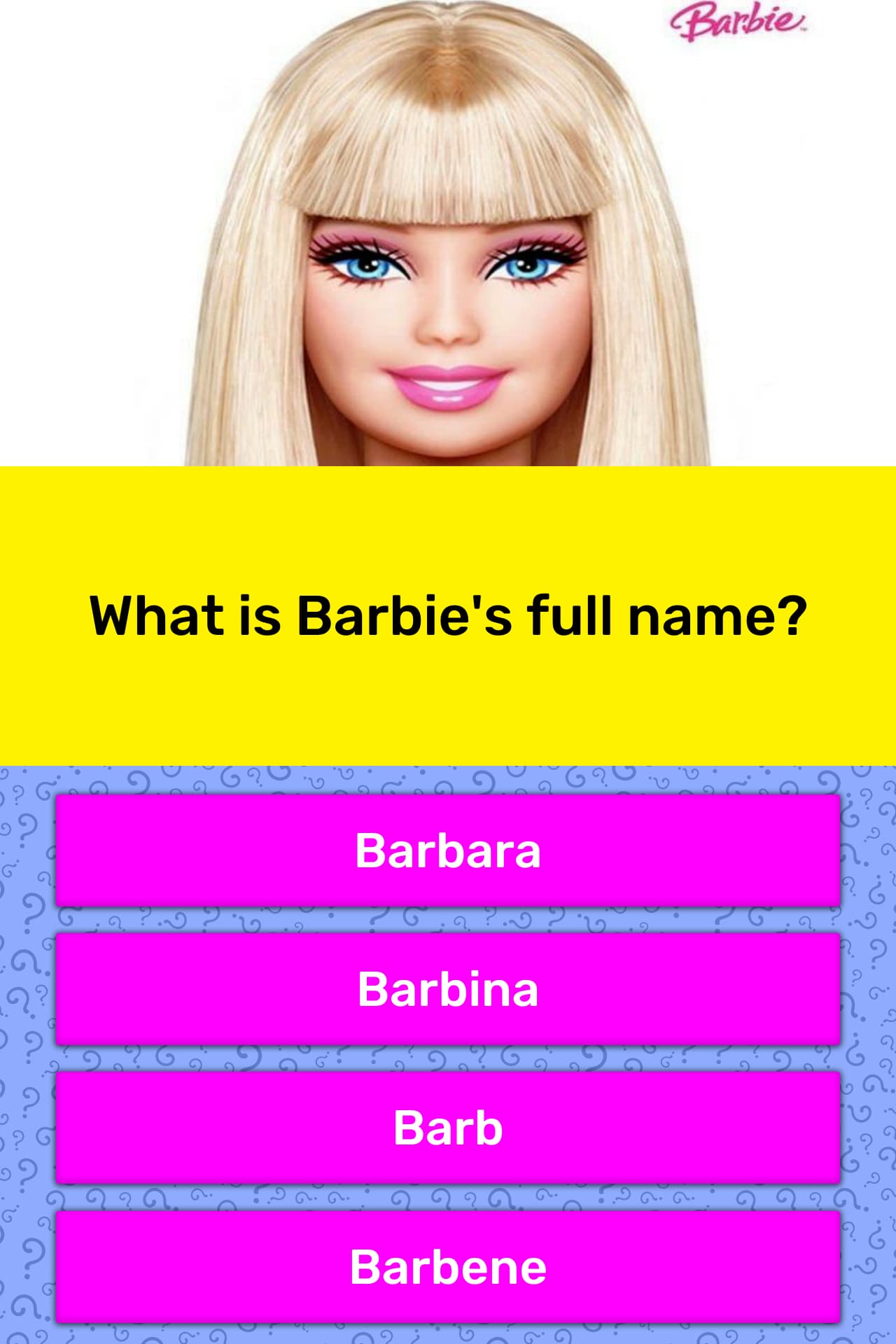 barbie's last name doll