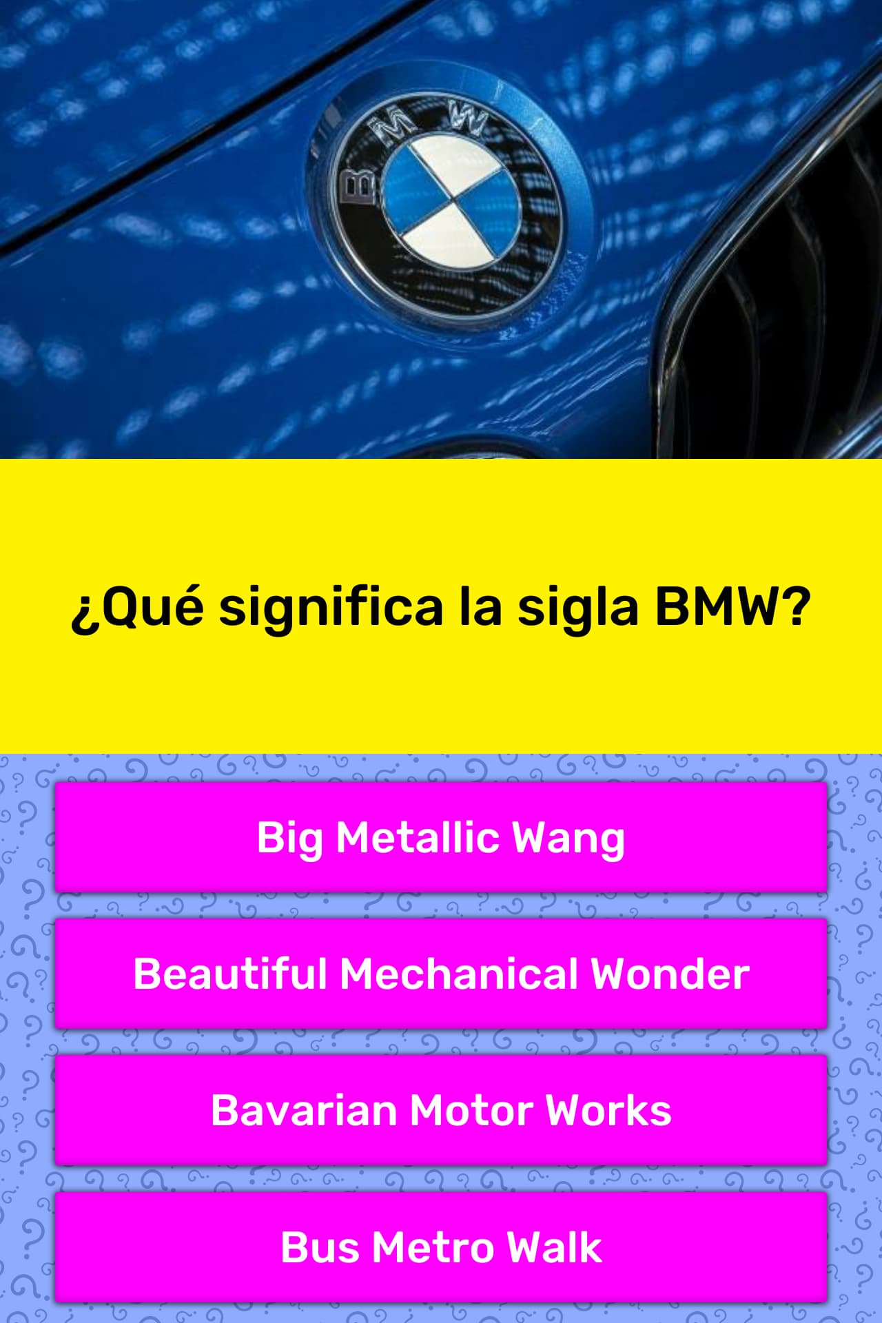 Bmw in english