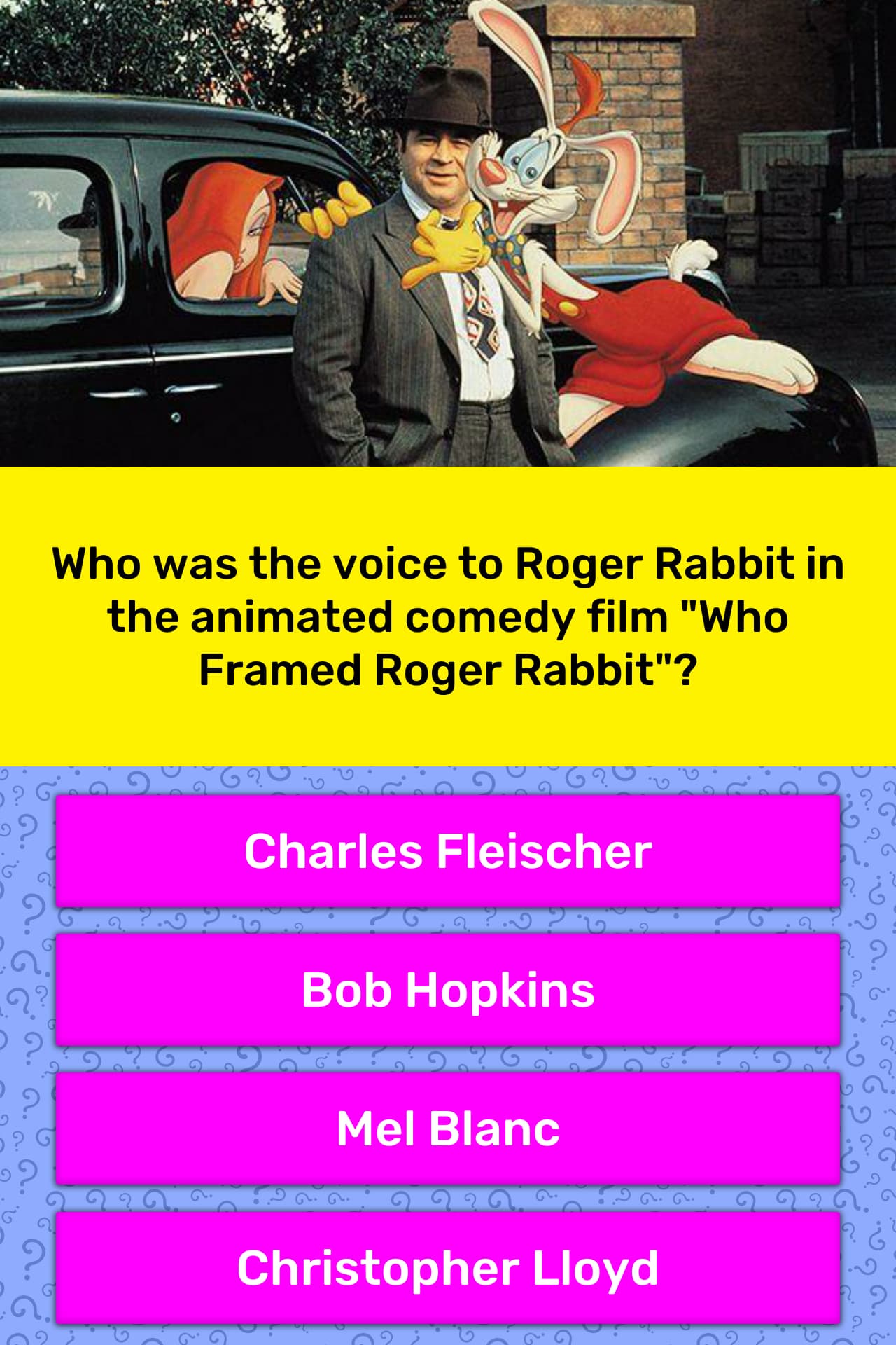 who framed roger rabbit voice cast