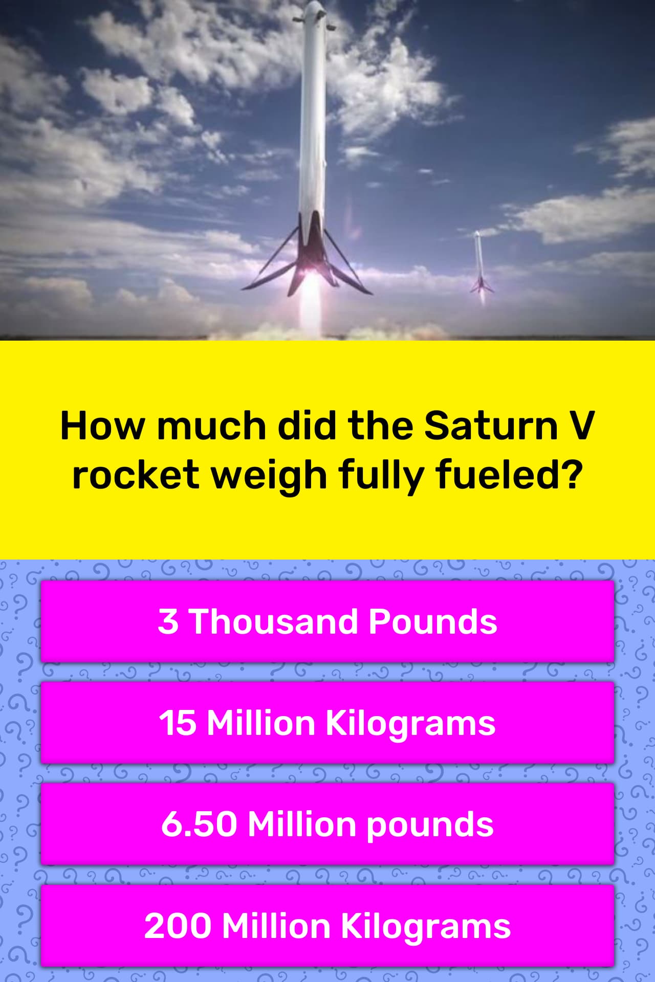 How Much Does A Rocket Weigh