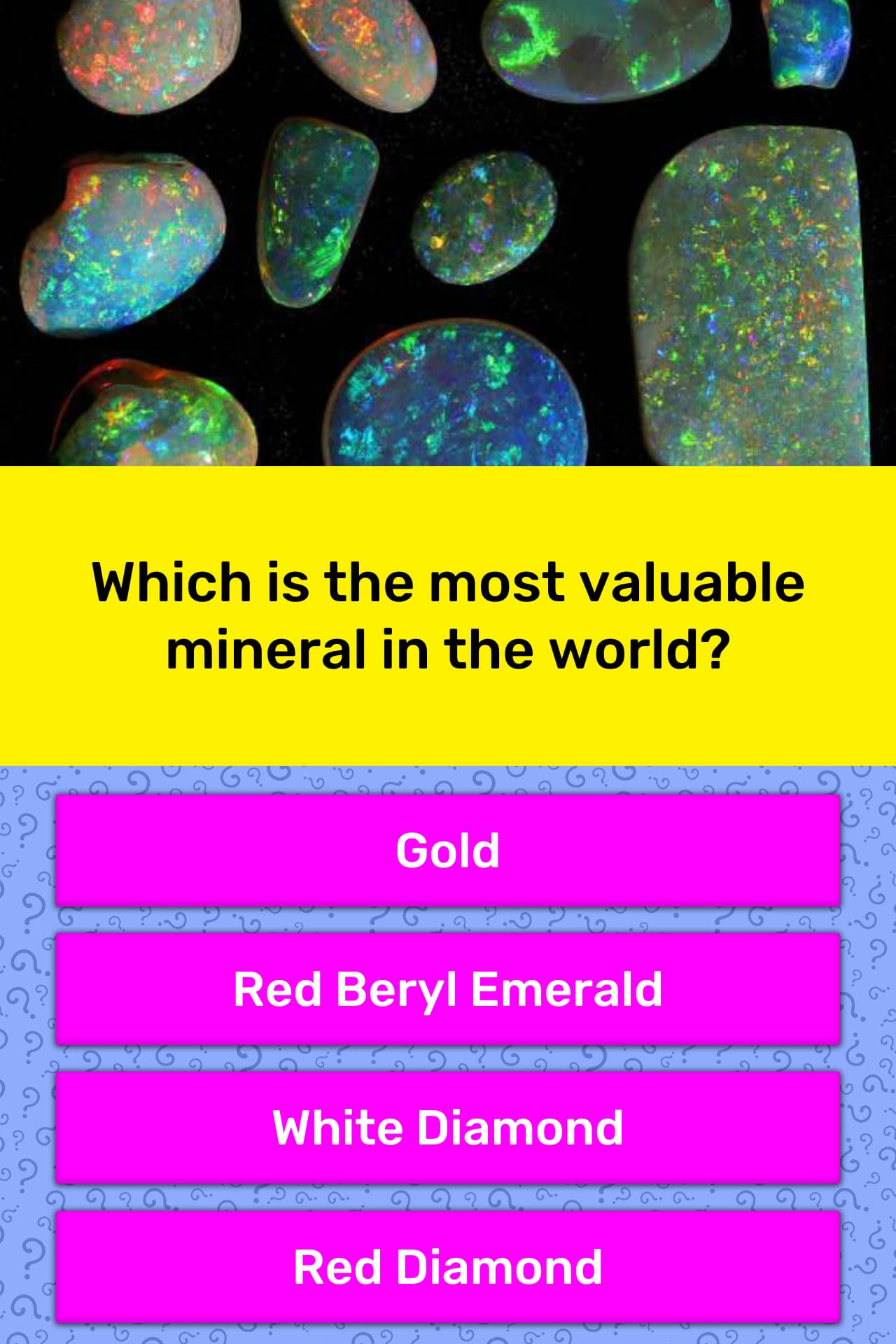 Which is the most valuable mineral... Trivia Questions