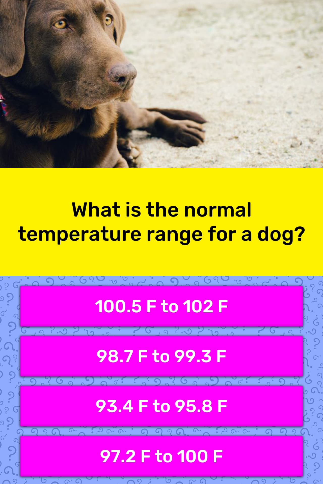 What is the normal temperature range... Trivia Answers