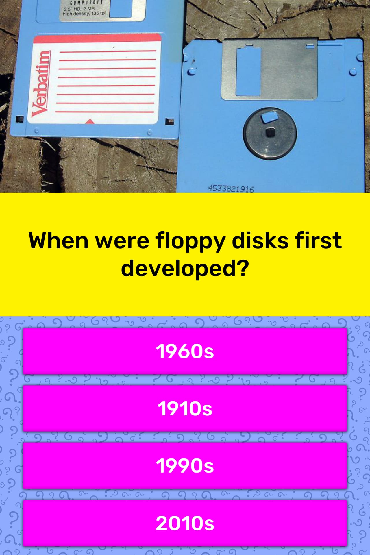 When were floppy disks first developed? Trivia Answers