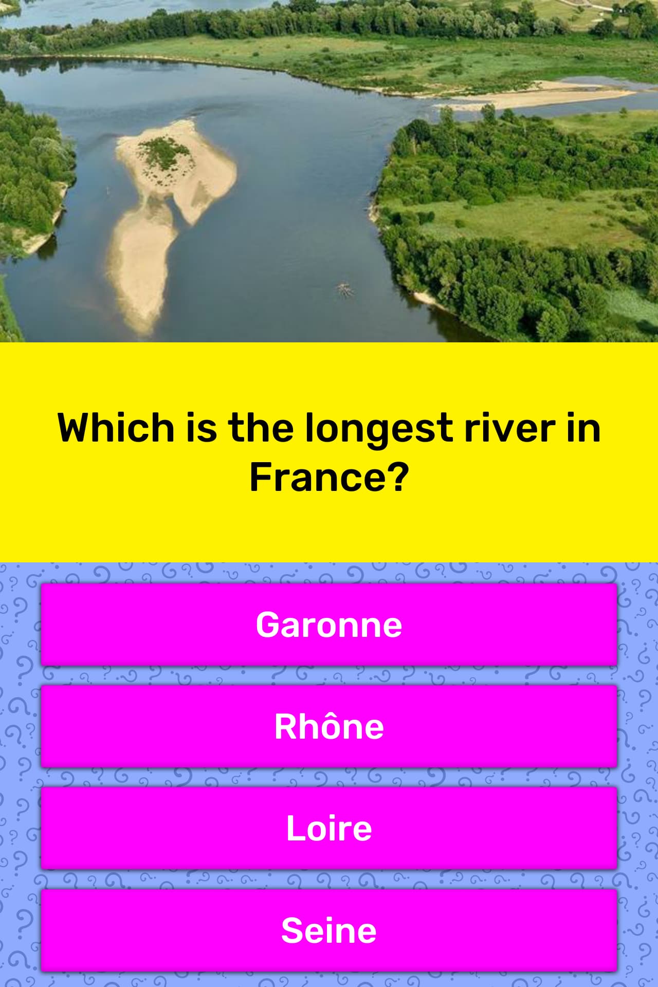 Which is the longest river in France? Trivia Answers QuizzClub