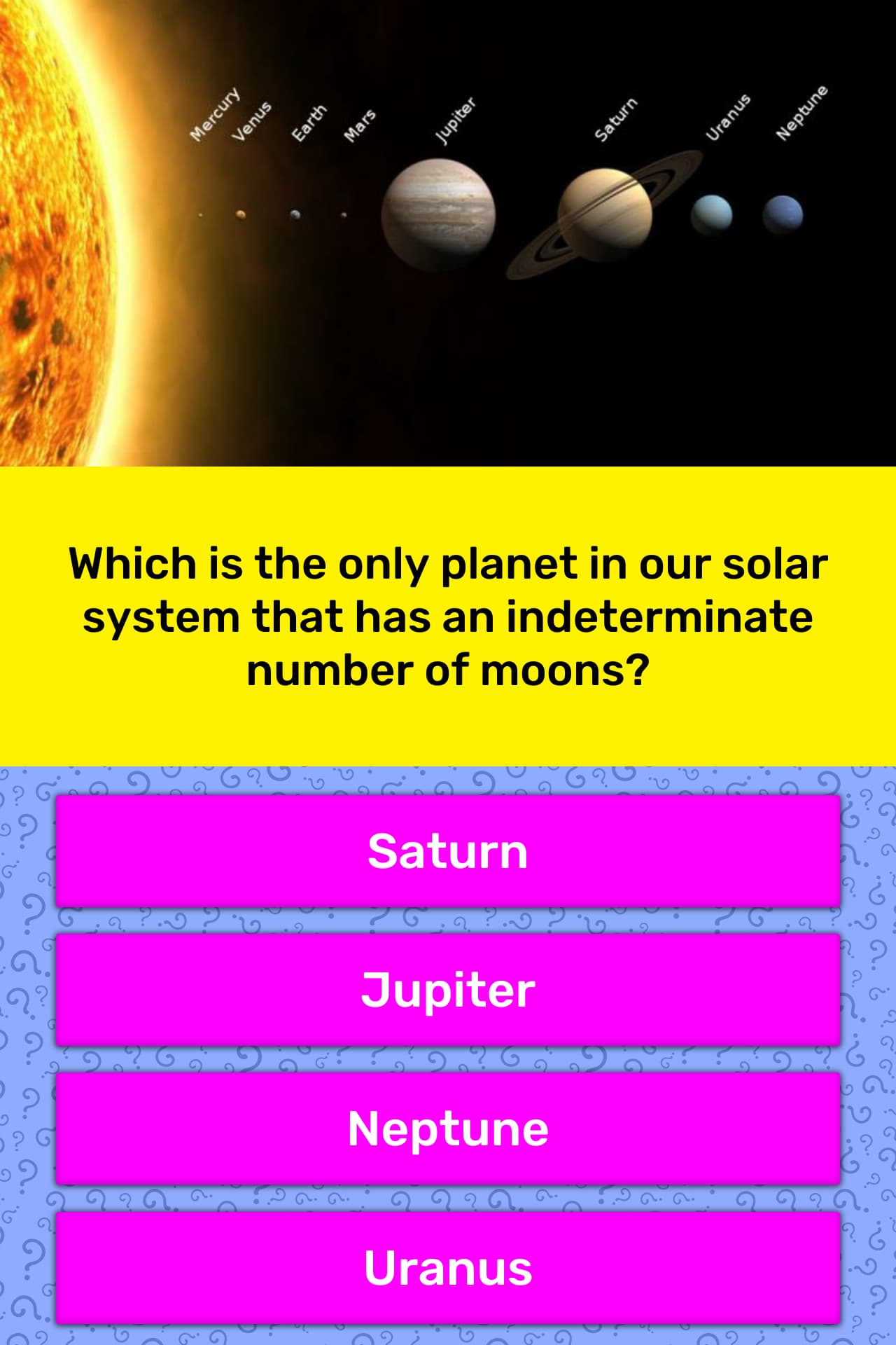 Which Is The Only Planet In Our Trivia Answers Quizzclub