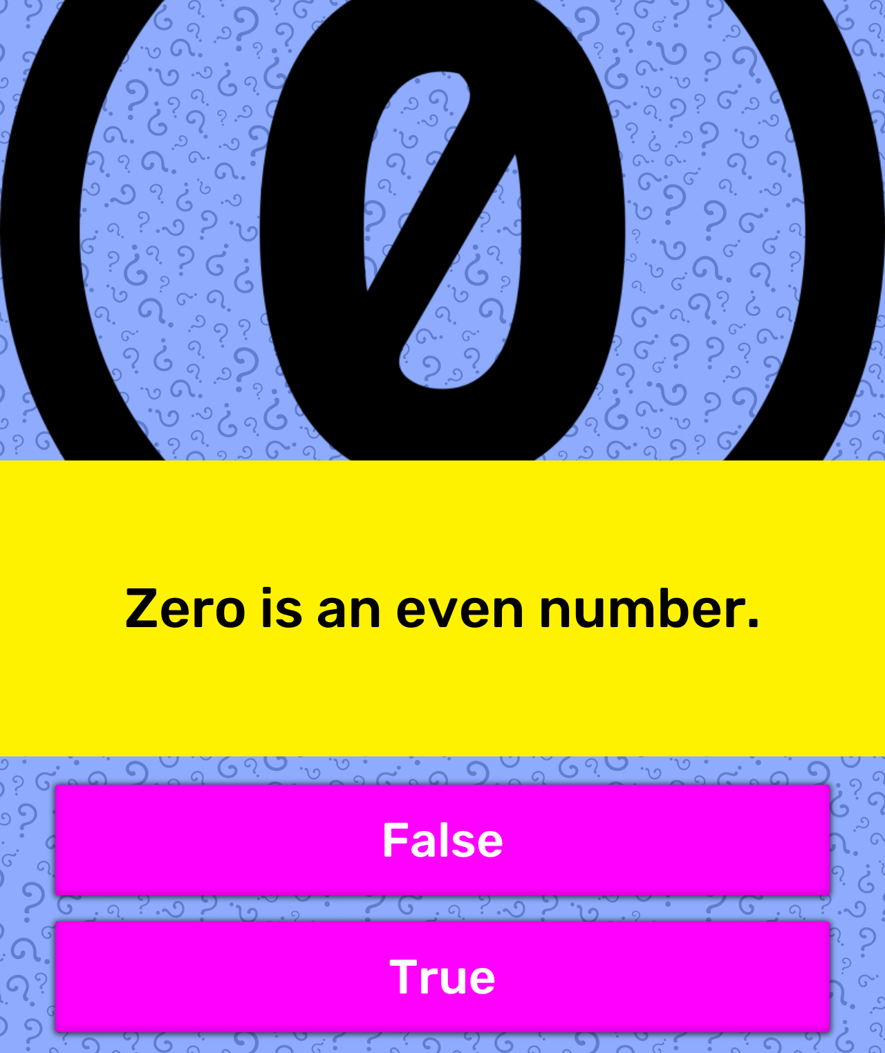 Zero is an even number trivia answers quizzclub