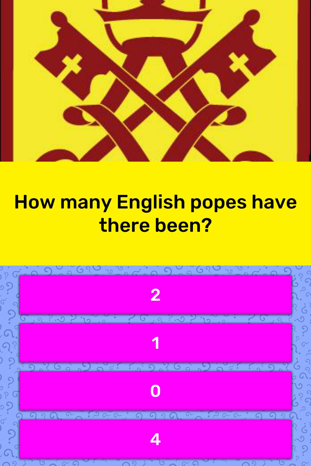 How many english popes have there been trivia questions quizzclub