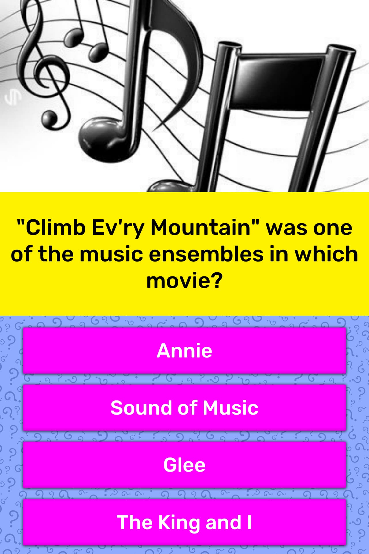 Climb Ev Ry Mountain Was One Of Trivia Answers Quizzclub