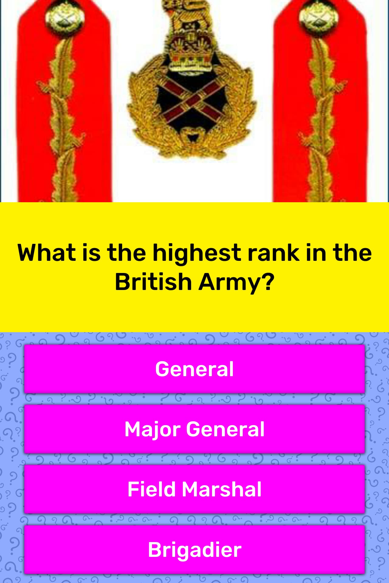 what-is-the-highest-rank-in-the-trivia-answers-quizzclub