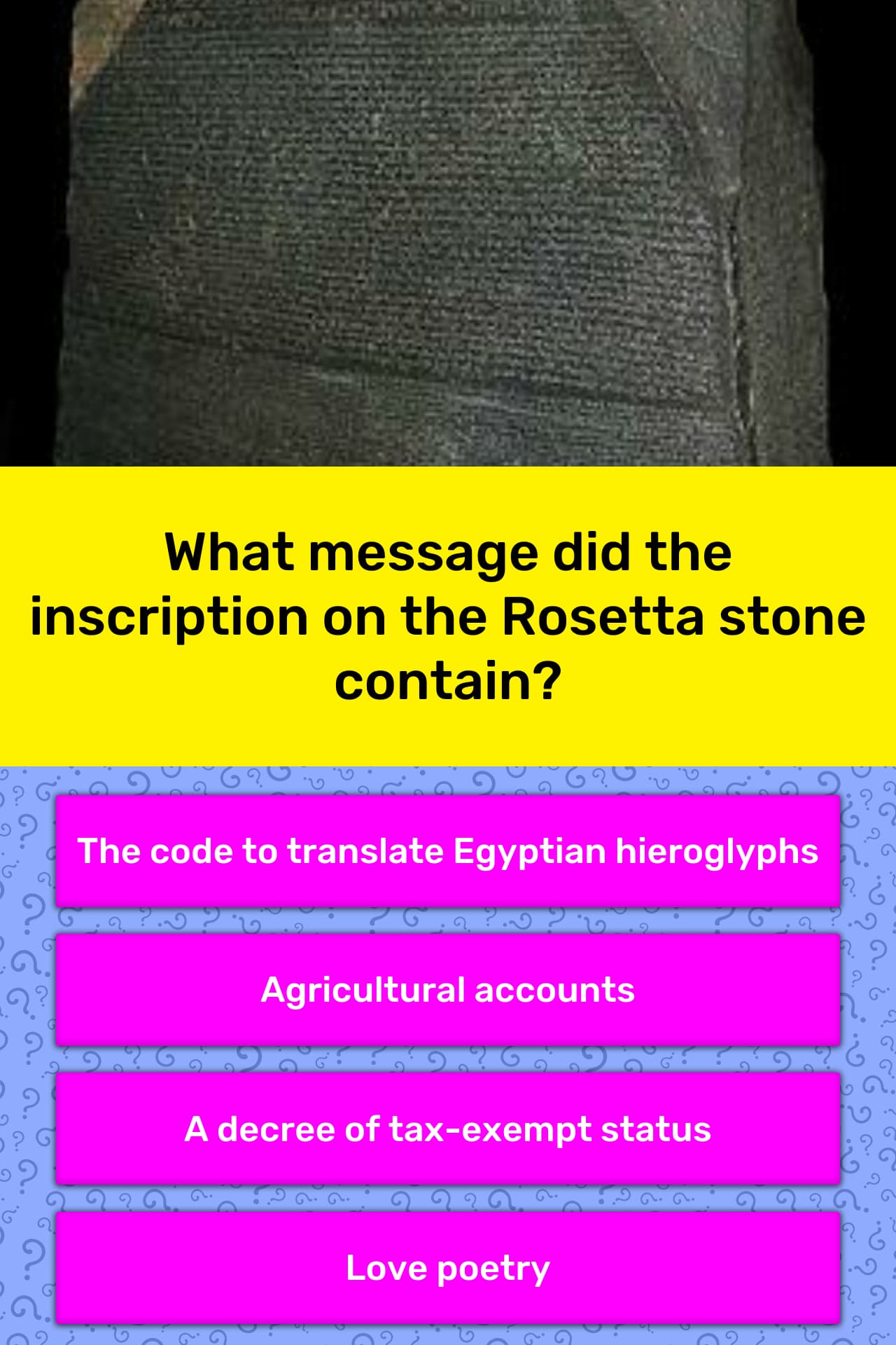 rosetta stone message