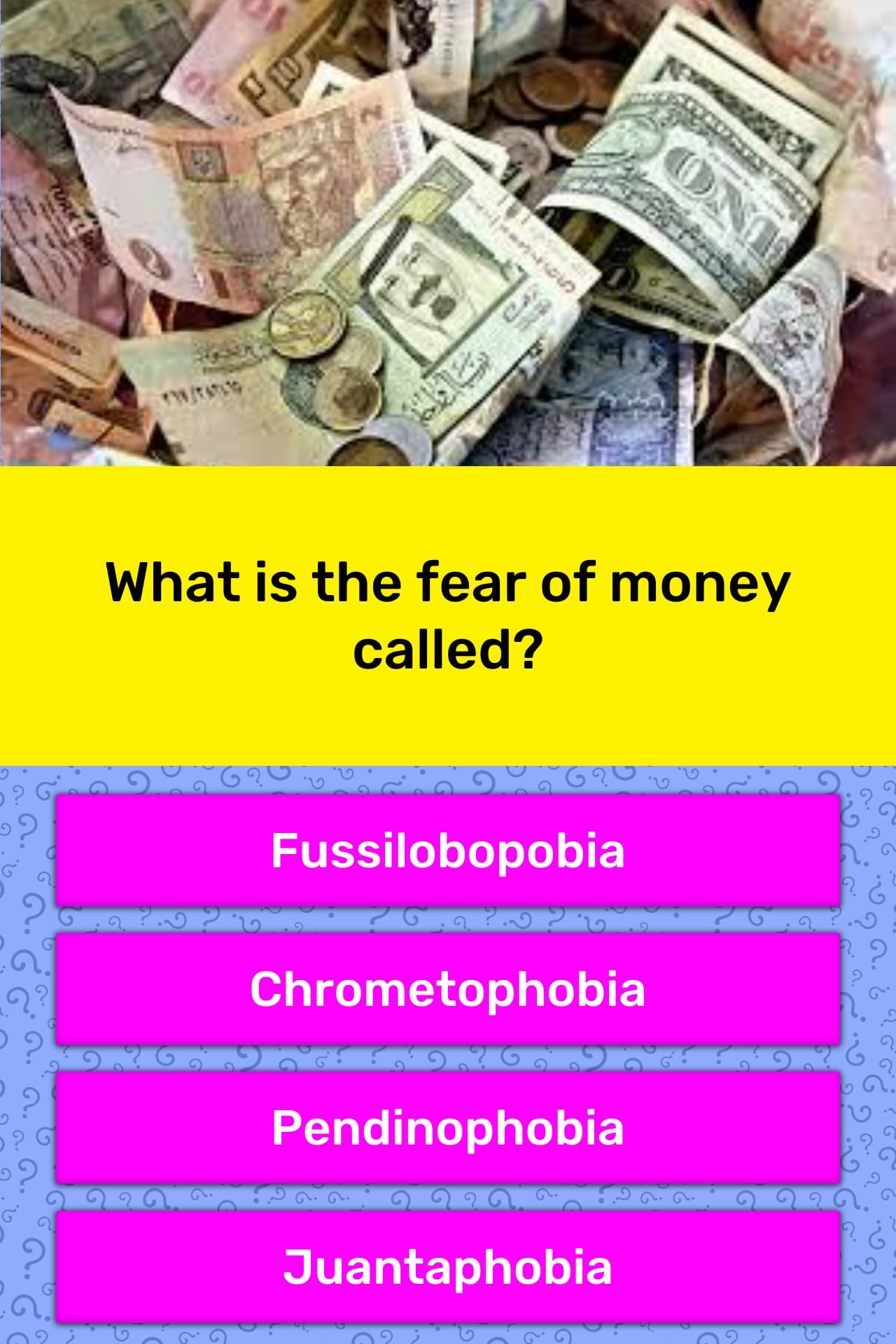 what-is-the-fear-of-money-called-trivia-answers-quizzclub