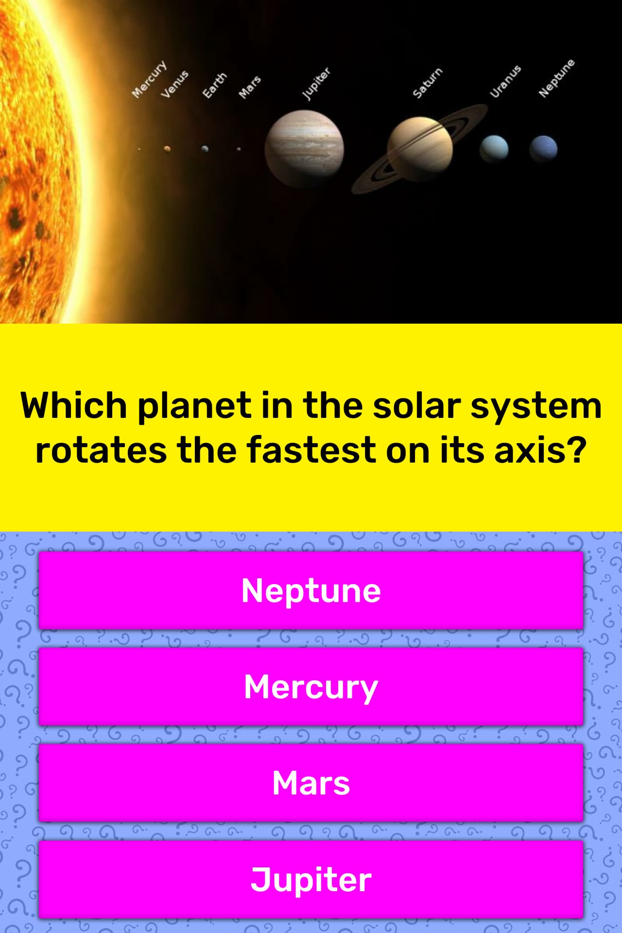 Which planet in the solar system... | Trivia Answers | QuizzClub