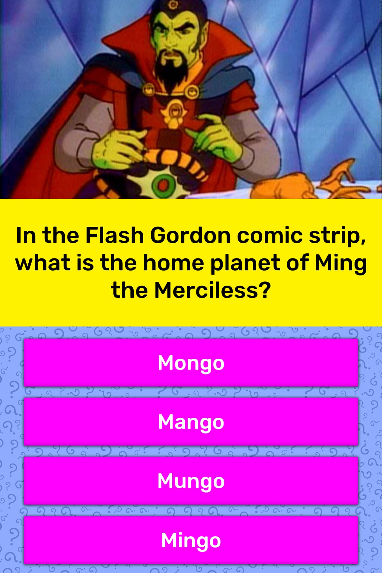 In The Flash Gordon Comic Strip Trivia Answers Quizzclub
